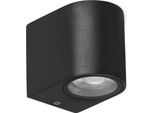 Lampada Da Parete Per Esterni Facade Arrotondata Nera 1Xgu10 35W Lobelia Candellux