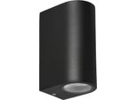 Lampada Da Facciata Per Giardino Lampada Da Parete Per Esterni Nera Arrotondata 2Xgu10 35W Lobelia Candellux