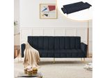 Merax Divano Letto Con Funzione Letto, Divano Letto Pieghevole Divano Letto Pieghevole Con Funzione Letto, Schienale Ospite Inclinabile 105°/140°/180°, 184 X 71 X79Cm, Nero