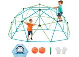 Vevor Cupola Da Arrampicata Struttura Geometrica Per Arrampicata (Larghezza 305 Cm) Con Guanti E 2 Palloni Da Basket, Struttura Per Arrampicata Con Portata Massima 453 Kg, Attrezzatura Per Arrampicata Per Bambini Dai 3 Ai 10 Anni Giocattoli Da Giardino