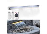 Fontana D'acqua Deluxus - Cascata A Led - Fontana Per Piscina E Giardino - Atmosfera Illuminata