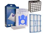 Set Di 4 Pezzi Con Sacchetto Per La Polvere Sintetico E Filtro Hepa Per Aspirapolvere Bosch GL-30 E Siemens (Sostituisce I Codici SBMB01K, BBZ153HF, VZ01MSF)