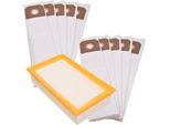 10X Sacchetto Polvere In Microfibra Sintetica + Filtro Per Aspirapolvere Krcher Nt 361 Eco 35/1 25/1 NT361 361/Eco (Sostituisce I Numeri Di Parte 6.904-210.0/6.904-367.0)