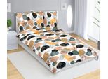 Biancheria Da Letto In Cotone - Senape, Cachi, Bianco - 140X220, 70X90