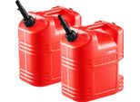 Tanica Di Carburante Vevor, Confezione Da 2 Pezzi 19 L, Tanica Di Benzina Con Beccuccio E Scala Trasparente, Portata Massima 15 L/Min, Contenitore Di Liquidi Per La Maggior Parte Delle Auto, Moto, Atv E Utv, Rosso, Confezione Da 2 Pezzi
