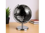Mappamondo Costway 20 Cm, Mappa Inglese, Ruotabile A 360°, Mappamondo Con Supporto In Metallo, Mappamondo Didattico Per La Scuola, Mappamondo Decorativo, Mappamondo Moderno (Argento)
