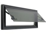 Finestra Esterna Per Camper/Caravan - Finestra Apribile Con Protezione Solare - Dimensioni Di Montaggio 70×30 Cm - Vetro Temperato - Angolo Di Apertura 85° - Angoli Retti - Giallo