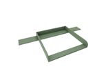 Piano Fasciatoio Regalik Con Top Per Hemnes Di Ikea, Piano Fasciatoio Per Cassettiera 50X160 Cm, Piano Fasciatoio Rimovibile, Pannelli Frontali Arrotondati, Verde