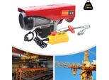 Paranco Elettrico A Fune 1600 W, Portata 500-1000 Kg, Altezza Di Sollevamento 6-12 M, Rosso