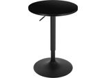 Tavolo Da Bar Bolt Edge - Nero - Regolabile - Legno E Metallo - Ø 52?Cm - Cucina