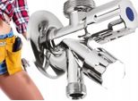 Perfexim | Valvola Angolare Combinata 1/2X3/4X3/8 - Ottone Cromato - Alta Qualità - Idrorepellente - Durevole