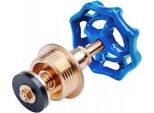 Perfexim | Testa Della Valvola In Ghisa 1 1/2" DN40 - Blu - Con Guarnizione E Tappo - Durevole E Robusta"