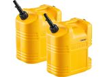 Tanica Di Carburante Vevor 2-Pack 19 L, Tanica Di Benzina Con Beccuccio E Scala Trasparente, Portata Massima 15 L/Min, Contenitore Di Liquidi Per La Maggior Parte Delle Auto, Moto, Suv, Atv E Utv, Giallo