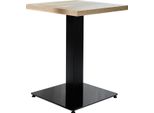 Happyment Deluxe Tavolo Da Bar - Quadrato - Tavoli Da Bar Per Interni - Struttura In Metallo E Piano In Legno - Tavolo Per Feste E Bistrot - Nero - 60X60X74Cm