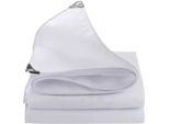 Telone Di Copertura 300×300 Cm – 180 G/M² Pe – Impermeabile E Resistente Alle Intemperie – Bianco – Telone Da Cantiere Per Mobili Da Giardino, Piscina, Legna, Auto E Barca