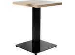Tavolo Alto Bolt Edge Deluxe – Quadrato – Metallo/Legno – Tavolo Alto Da Festa Per Interni – Nero – 60×60×74 Cm