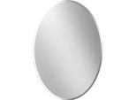 Specchio Da Parete Ovale Nulad – Organico – 50X70 Cm – Per Soggiorno, Camera Da Letto E Bagno – Decorativo – Cornice Color Noce