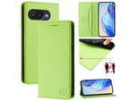 Custodia In Pelle Per Google Pixel 10A, Flip Case Con Slot Per Carte, Portafoglio E Supporto Verde