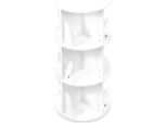 Happiq Libreria Girevole Per Bambini - Scaffale Girevole A 360° Con 3 Livelli E Scomparti Per Giocattoli - Bianco - Libreria Rotonda Per Bambini Con Disegno Di Coniglio - 40 × 97 Cm