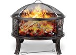 Cestello Da Fuoco Tavien Con Parascintille - 69 Cm - Per Esterni - Ciotola Da Fuoco - Bbq - Stufa Da Giardino - Fuoco D'atmosfera