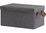 Set Di 5 Scatole Portaoggetti - 20 L - Scatole Pieghevoli In Tessuto Con Coperchio E Maniglia - Per Vestiti, Biancheria Da Letto E Giocattoli