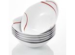 Piatti Fondi Eleganti - 6 Persone - 6 Pezzi - Ceramica - Set Da Portata