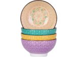 Servizio Da Tavola Castella - 4 Pezzi - 4 Persone - Mosaico - Servizio Da Tavola - Piatti Da Pranzo, Piatti Fondi E Piatti Da Colazione - Set In Ceramica