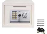 Cassaforte Digitale In Acciaio Quorin - 16L - Sicurezza Elettronica - Cassetta Per Contanti E Valori Per Ufficio E Casa - 2 Scomparti Con 2 Chiavi