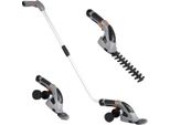 Tagliasiepi Elettrico Fioren - Con Batteria - 2 In 1 - Cesoie Telescopiche Per Rami - Grigio - Senza Filo - Manico Telescopico - Cesoie Per Prato