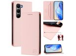 Custodia In Pelle Per Infinix Hot 60 5G/Hot 60I 4G, Flip Case Con Slot Per Carte, Portafoglio E Supporto Rosa