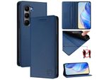 Custodia In Pelle Per Infinix Hot 60 5G/Hot 60I 4G, Custodia Flip Con Slot Per Carte, Portafoglio E Supporto Blu
