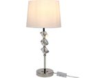 Lampada Da Tavolo Relaxdays Con Paralume In Cristallo E Seta