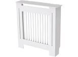 Copriradiatore Opulence - 78X92 Cm - Pannelli Verticali In Mdf - Elegante - Bianco