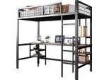 Letto A Soppalco Retro Valora – Lussuoso Letto A Soppalco Per Bambini – 90X200 Cm – Con Scrivania – Lettino Per Bambini – Letto A Castello – Con Scaletta Angolare, Protezione Anticaduta E Finestra – Lettino Per Bambini