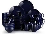 Artesano Set Da Portata Santivo - 48 Pezzi - 12 Persone - Blu Scuro - Piatti Da Portata - Servizio Da Tavola - Piatti Fondi - Piatti Da Colazione - Piatti Da Portata - Piatti Da Portata Da Cucina