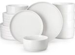 Servizio Da Tavola Imperial - Servizio Da Tavola - Ceramica - 8 Persone - 36 Pezzi - Piatti Per La Cena E Piatti Per La Colazione - Bianco Classico