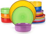 Set Da Portata Grandioso Santivo - 18 Pezzi - 6 Persone - Colorato - Servizi Da Tavola - Piatti Da Portata - Piatti Fondi - Piatti Da Colazione - Porzioni - Porzioni Da Cucina - Design - Stile Da Tavola