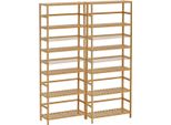 Portavasi Fioren – Portavasi In Bambù – 161 Cm – Per Interni Ed Esterni – Scaffale Per Piante – 6 Ripiani