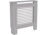 Copriradiatore Vortex - 78X92 Cm - Pannelli Orizzontali In Mdf - Elegante - Grigio
