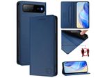 Custodia In Pelle Per Tecno Spark Go 2025/Infinix Hot 60I 5G, Custodia Flip Con Slot Per Carte, Portafoglio E Supporto Blu