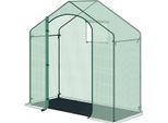 Serra In Foglio Serra Da Giardino - Resistente All'inverno - Foglio Di Pe 135 G/M² - Serra - Casa Per Pomodori E Piante Rampicanti - 200×80×200 Cm Verde