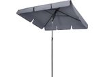 Ombrellone Rettangolare - Protezione Uv Upf 50+ - Idrorepellente E Pieghevole - Per Giardino, Terrazza E Balcone - Colore: Grigio