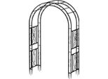 Arco Di Rose Valora - 215 Cm - Arco Da Giardino - Decorazione - Arco Da Esterno - Multifunzionale - Per Piante Rampicanti