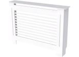 Copriradiatore Valora - 111X92 Cm - Pannelli Orizzontali In Mdf - Elegante - Bianco