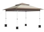 Gazebo Tavien Vouwbare - 3,6X3,6 M - Impermeabile E Uv 50+ - Con Borsa Di Stoccaggio Su Ruote - Grigio Scuro - Per Giardino, Terrazza Ed Eventi All'aperto