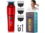 Inf Tagliacapelli Ricaricabile Usb Con Display Lcd - Trimmer Professionale Rosso
