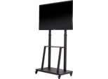 Supporto Tv Regolabile Vaylen 32-80" – Con Rotelle E Ripiani – Regolabile In Altezza – Nero – Max. 65 Kg"