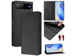 Custodia In Pelle Per Tecno Spark Go 2025/Infinix Hot 60I 5G, Custodia Flip Con Slot Per Carte, Portafoglio E Supporto Nero
