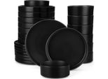 Set Da Portata Grandeur - Servizio Da Tavola - Nero - 12 Persone - 36 Pezzi - Ceramica - Piatti Piccoli - Servizio Da Tavola Elegante