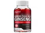 Integratore Alimentare Di Panax Red Ginseng Coreano (120 Capsule), Energia, Resistenza, Attenzione, Concentrazione, Salute Maschile